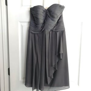 David’s Bridal Bridesmaid dress. Dark gray.